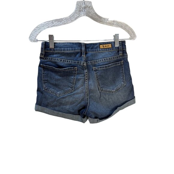 Womens Rolled Cuff Denim Shorts Size 3 By TS Blue Mid-Rise Classic 5-Pocket Desi - Picture 6 of 8